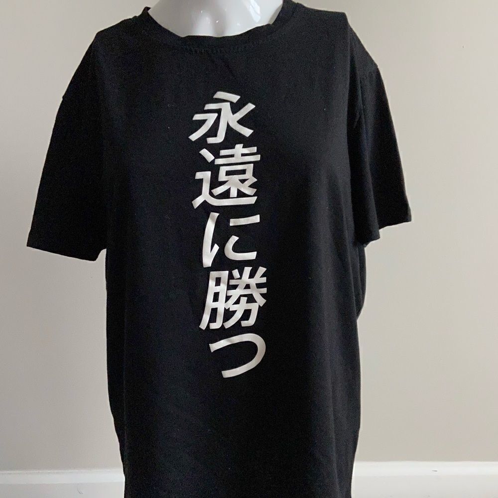Romwe Black Tee 